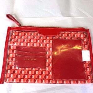 Safe Keeping Travel Pouch Set 2pc Bag Red 11x7"‎